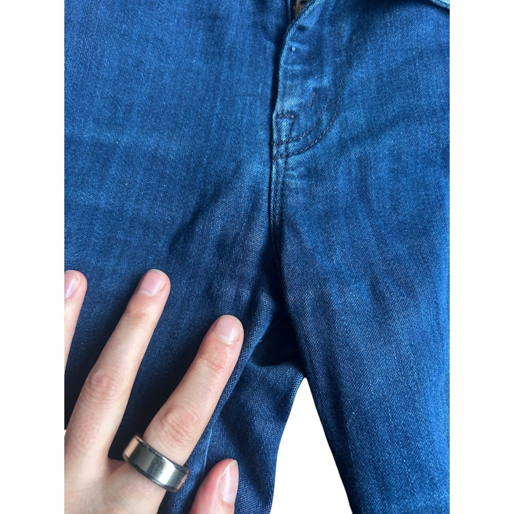 MOTHER The Blade Swooner High Rise Skinny Jeans Dark Blue Path to Paradise 27 - Picture 4 of 11